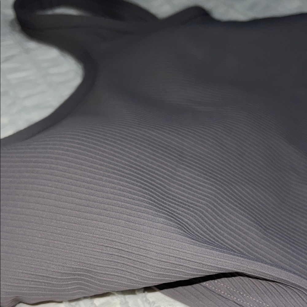 Purple Ribbed Crop Top - Picture 4 of 4